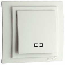 Выключатель одноклавишный с подсветкой mono electric larissa 103-191925-101